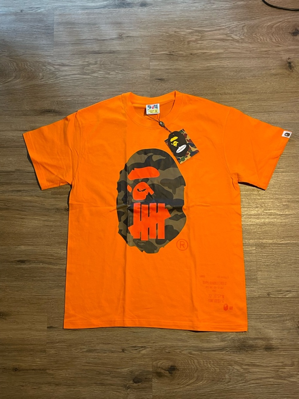 Orange Camo Ape Logo Short-Sleeve Tee